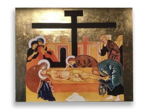 Ikona Zdjęcie z krzyża, Korona Misteryjna 40 cm 