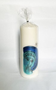 Świeca laudesowa 18cm Matka Boska Milcząca