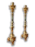 Lichtarze złocone 60cm z futerałem
