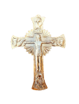 Krzyż chwalebny pozłacany, na ścianę 18cm